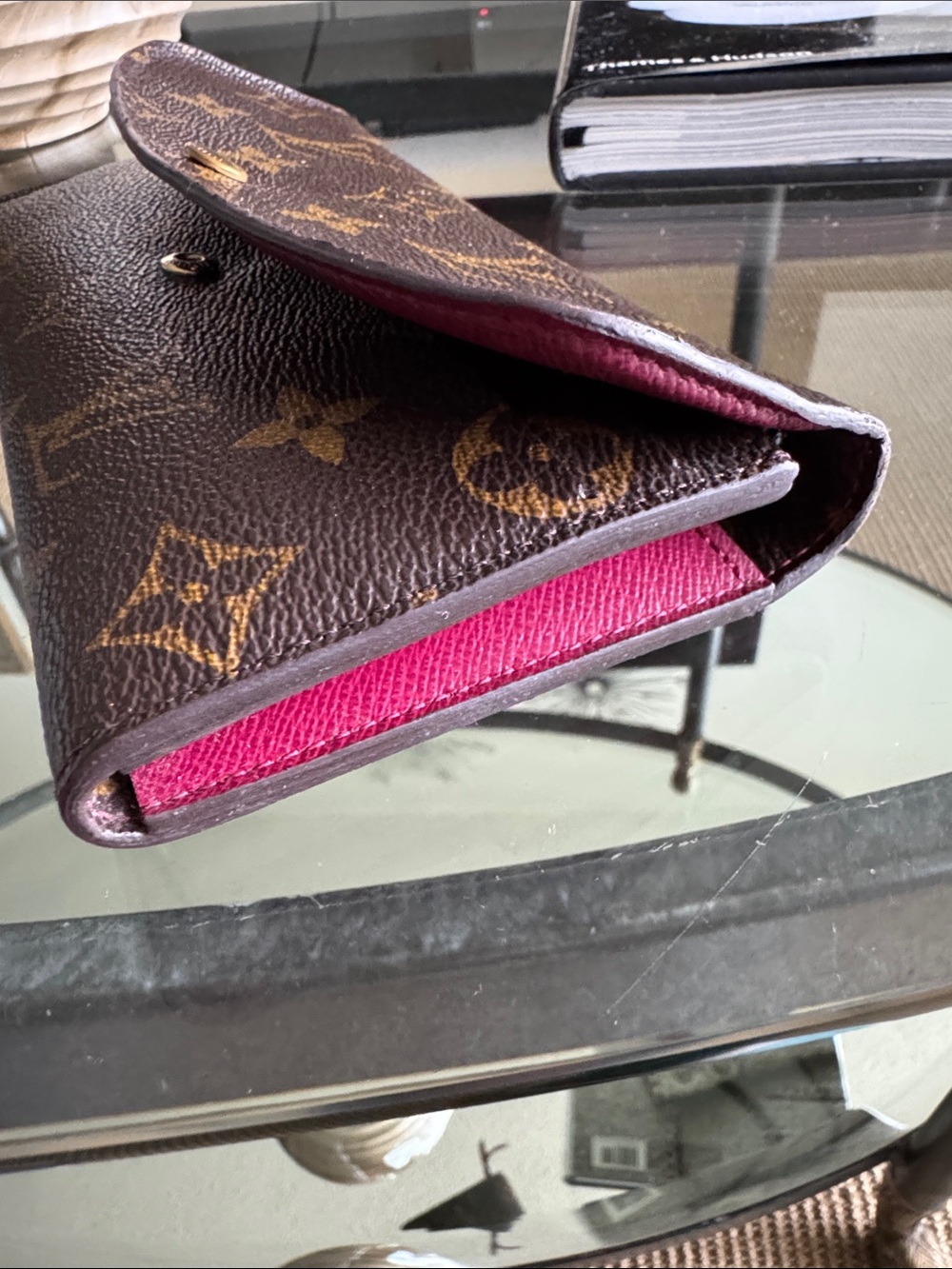 Louis Vuitton Monogram Canvas Brown & Gold Flap Wallet - Picture 3 of 11